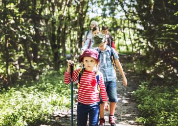 Family hiking